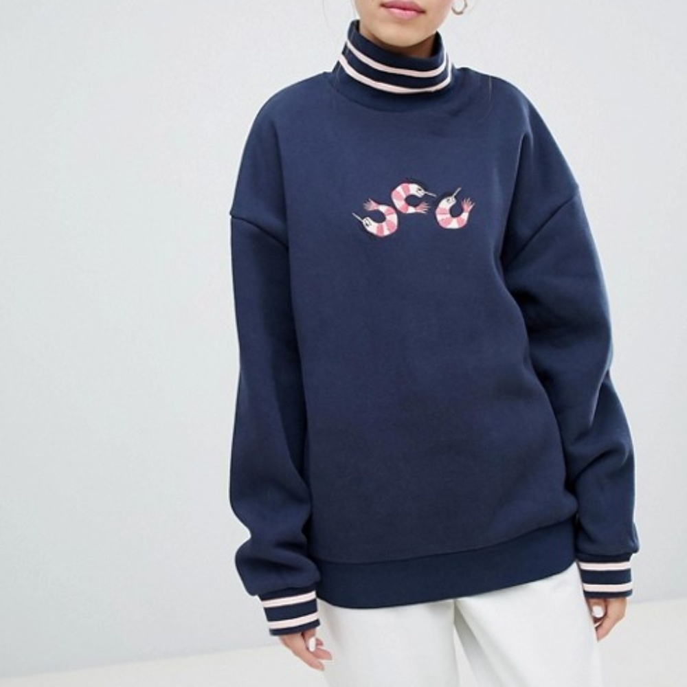 🍤Lazy Oaf Prawn Roll Neck Sweater 🍤